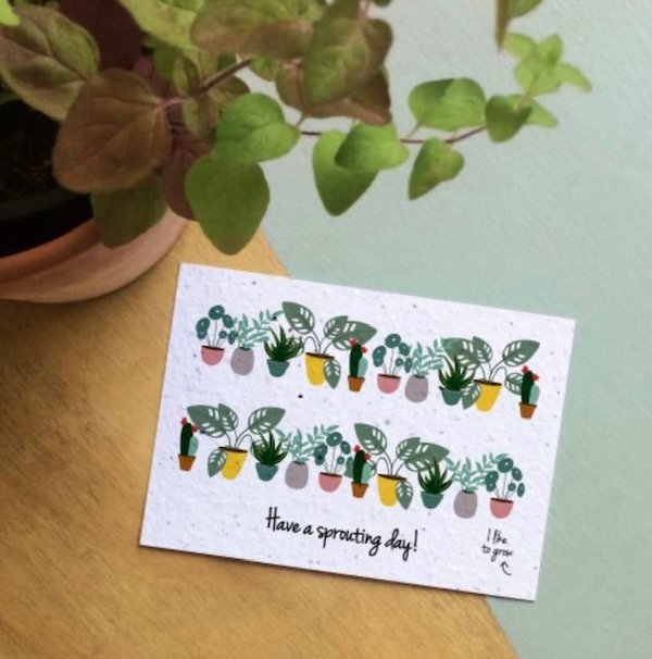 Fleurige Bloei Kaart: Sprouting Day
