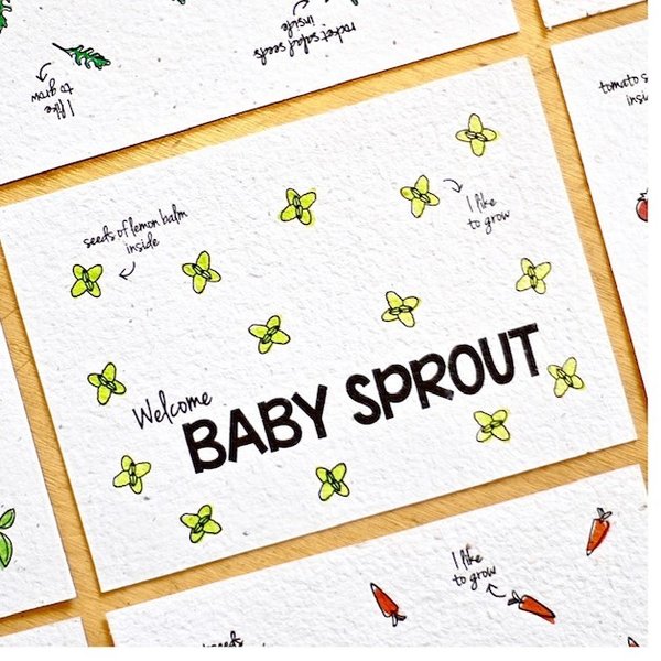 Groente/Kruiden Kaart: Sprout- Lemon Balm